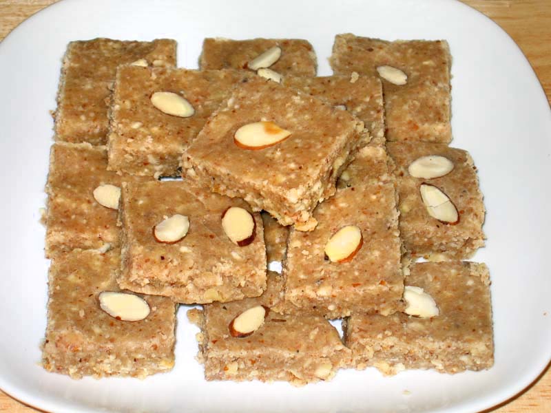 Almond Cashew Burfi Recipe by Manjula