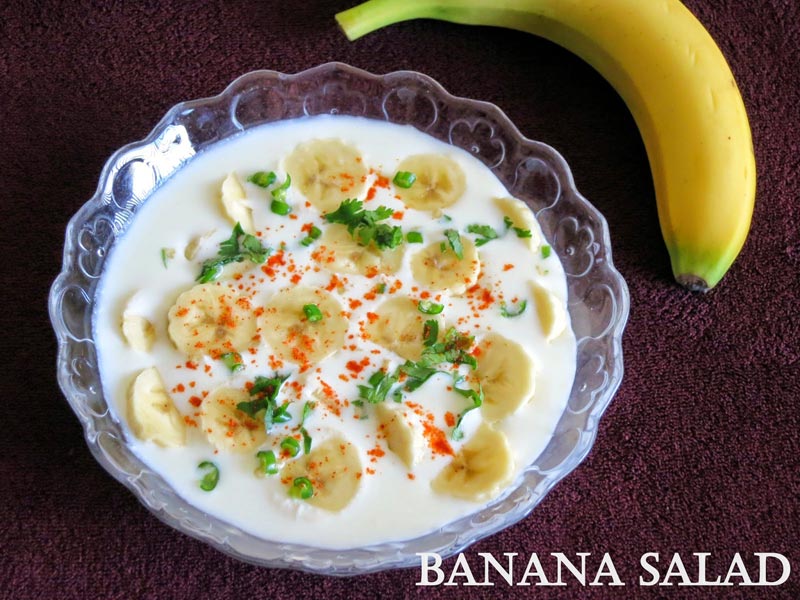 Banana Salad - Manjula's Kitchen - Indian Vegetarian Recipes
