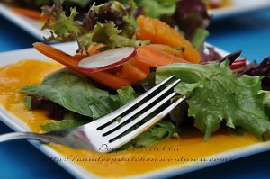 Tropical Spring Salad with Mango Orange Dressing