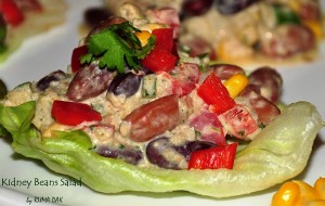 Kidney Beans Salad with Minty Yogurt Dressing