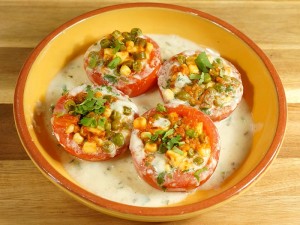 Stuffed Tomatoes with Gravy