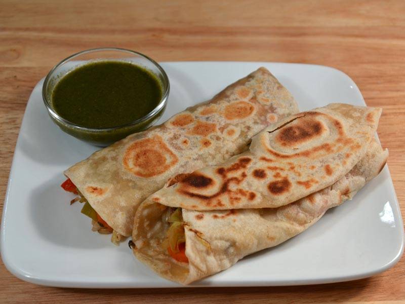 Vegetable Frankie Kathi Roll Manjula's Kitchen Indian Vegetarian